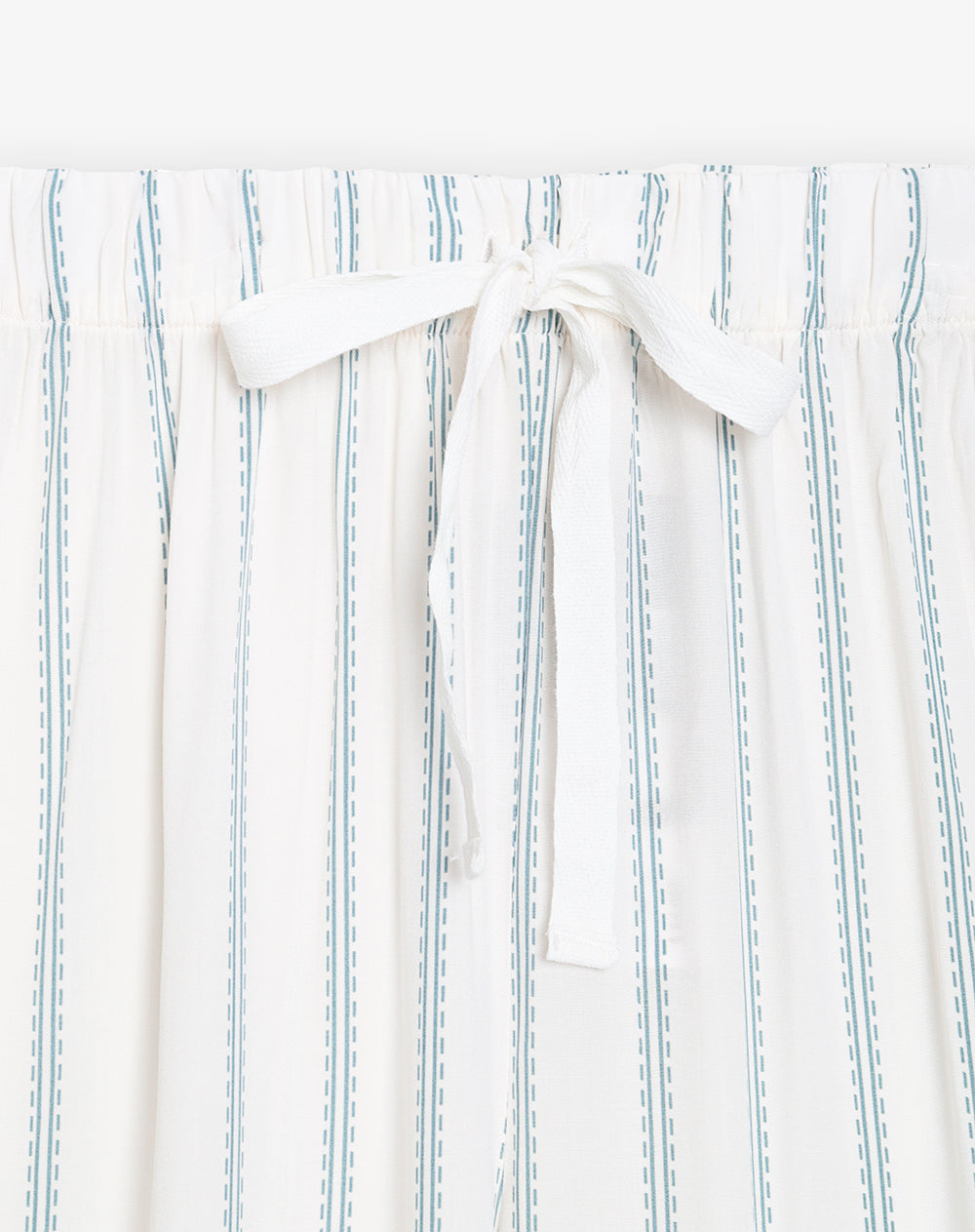 Pantalón regular fit tiro medio crudo rayas
