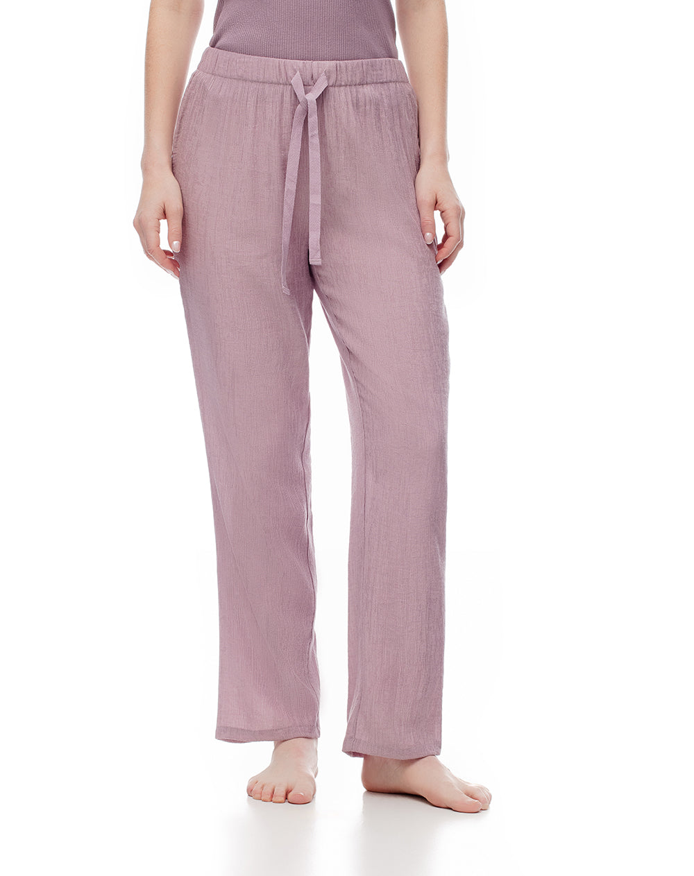 Pantalón de pijama morado mujer