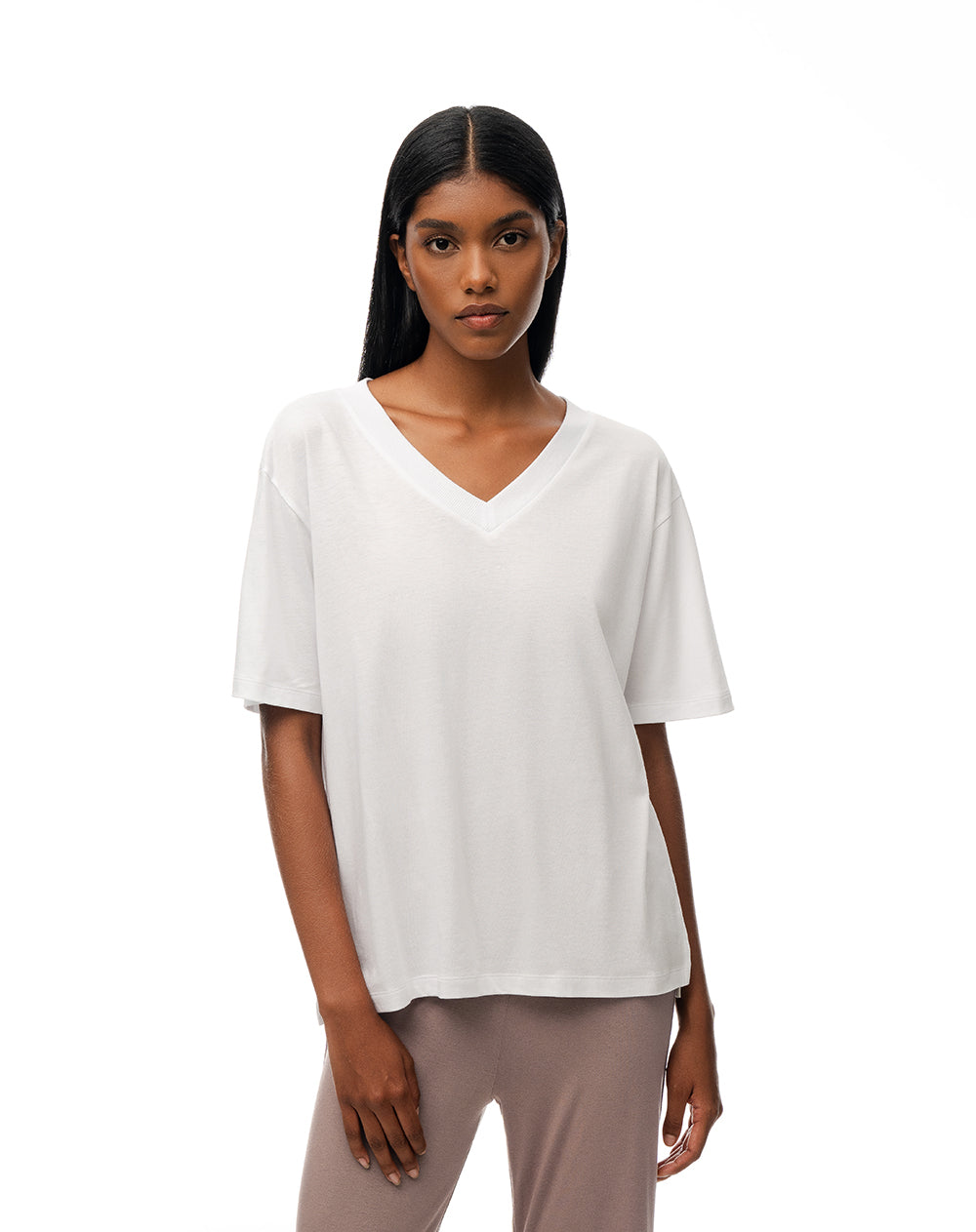 Camiseta relax blanca mujer