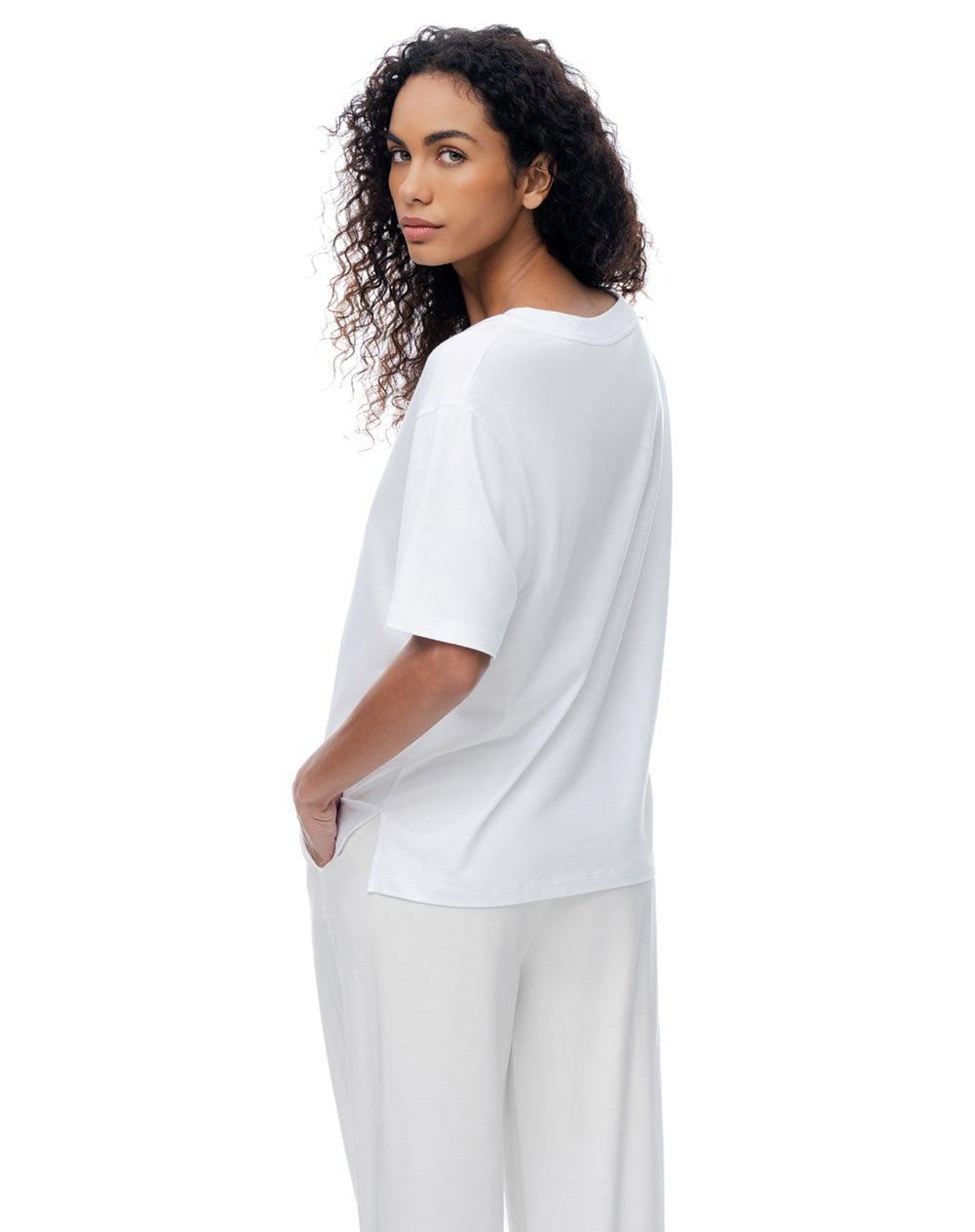 Camiseta relax blanca mujer