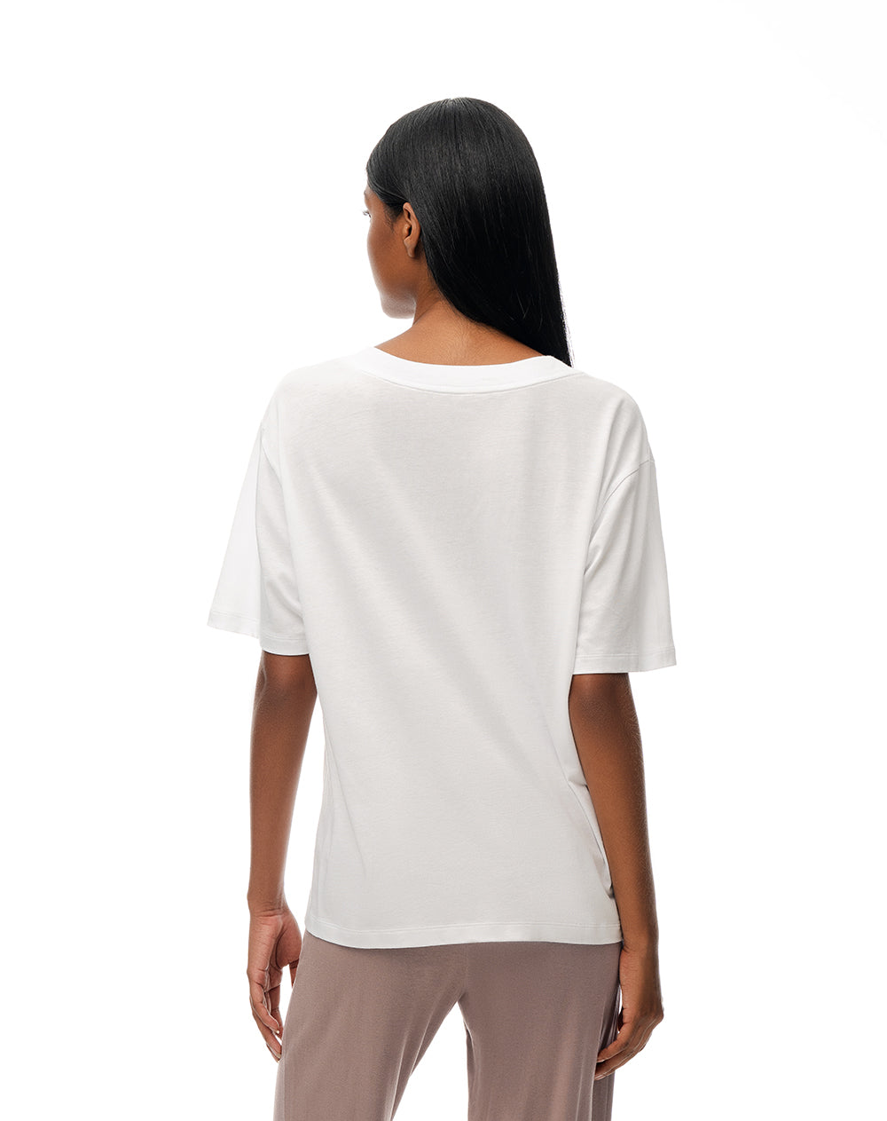 Camiseta relax blanca mujer