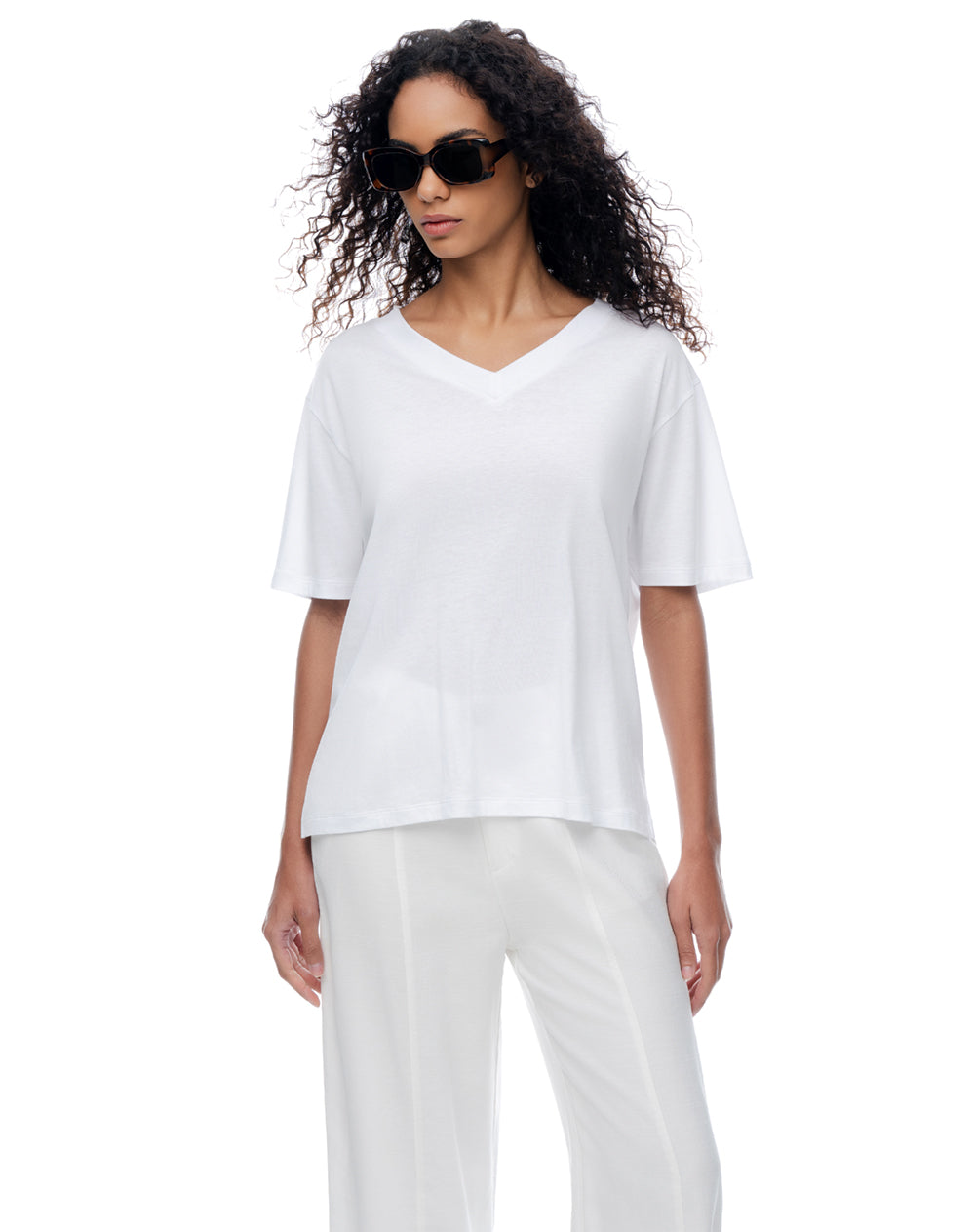 Camiseta relax blanca mujer