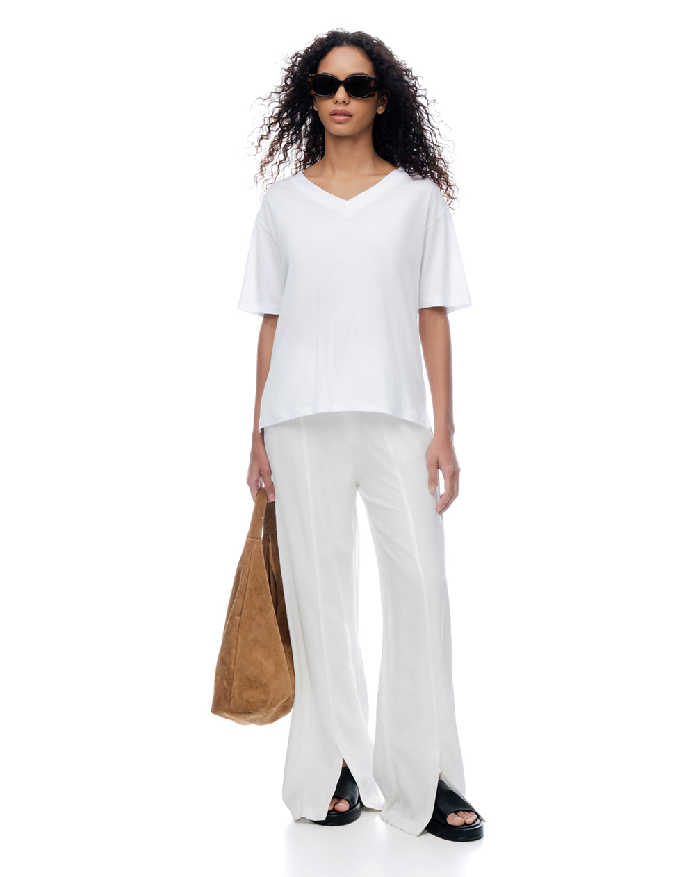 Camiseta relax blanca mujer
