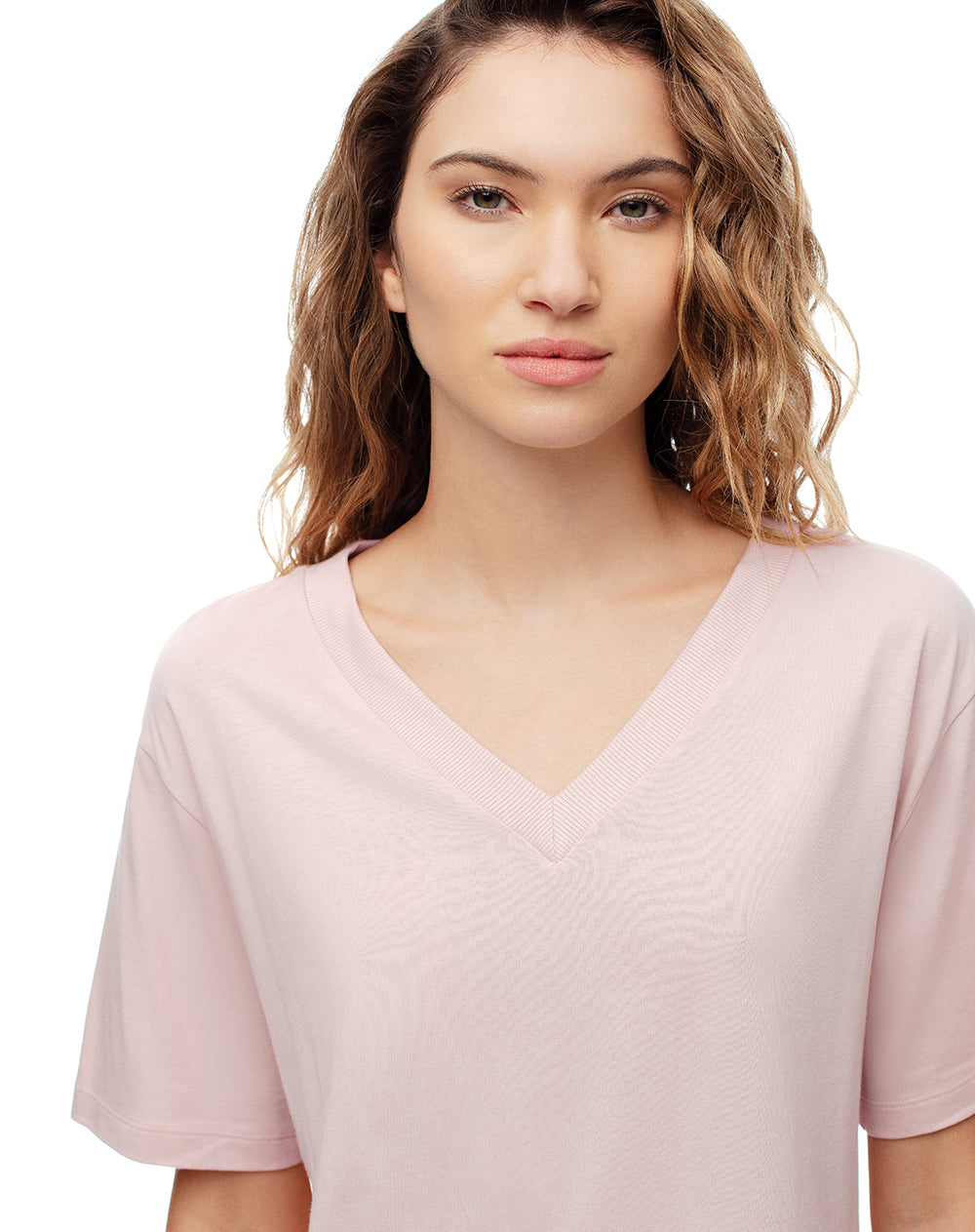 Camiseta relax rosada mujer