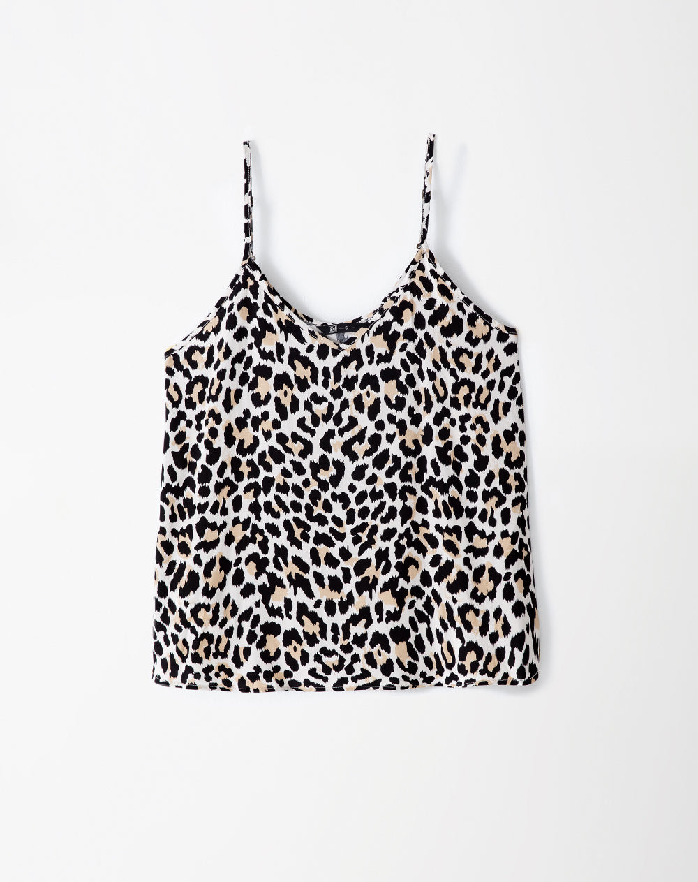 Camisa loose fit tiras negro leopardo