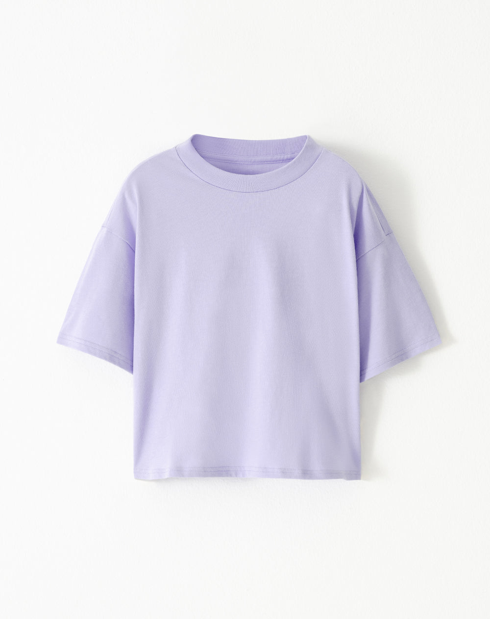 Camiseta relaxed fit manga corta lavanda