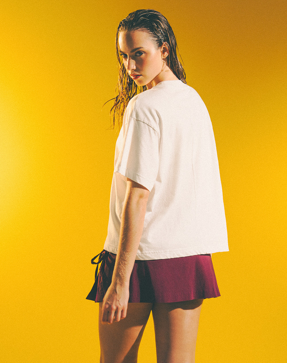 Camiseta oversize Colombia bonita blanca mujer