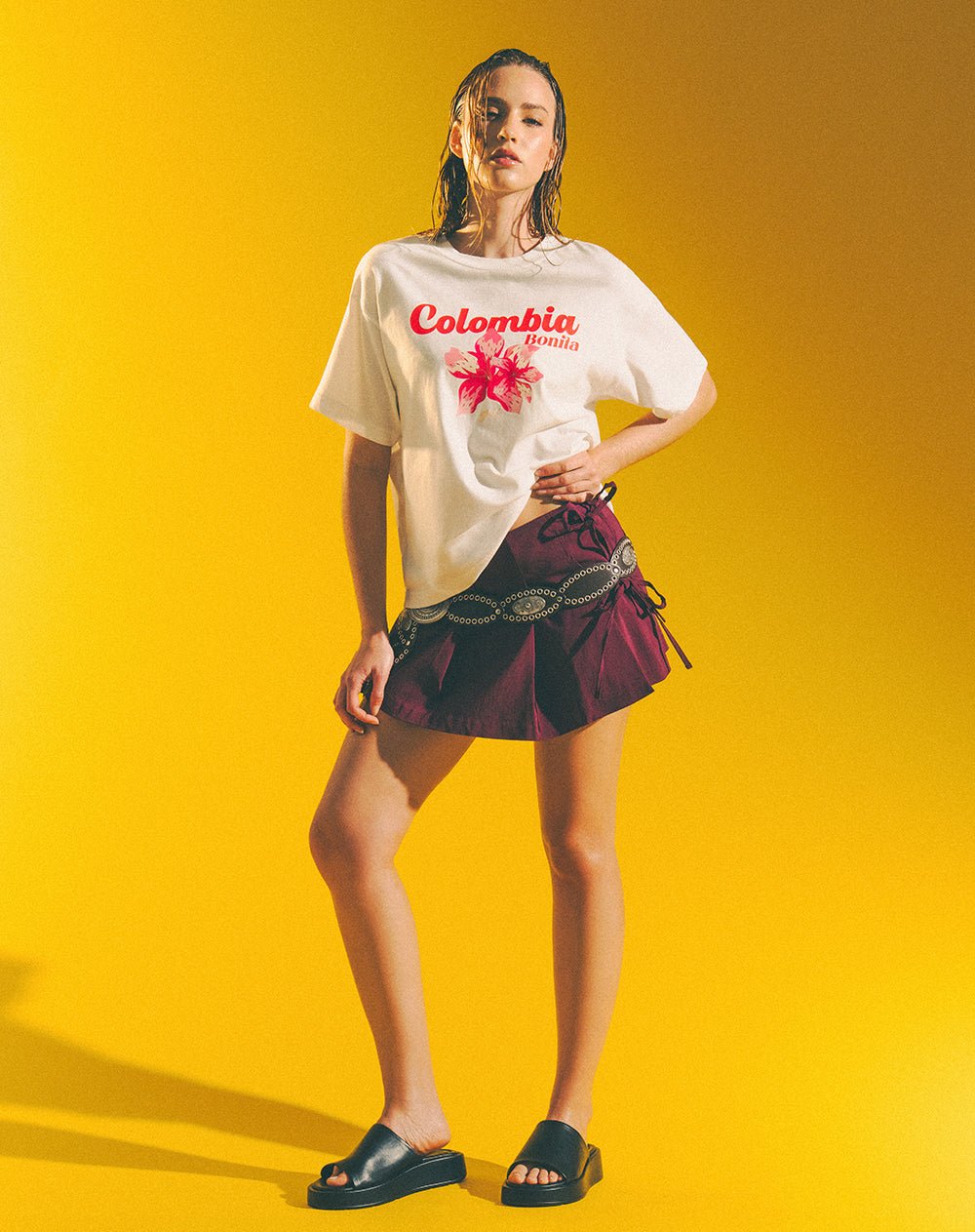 Camiseta relaxed fit manga corta blanca