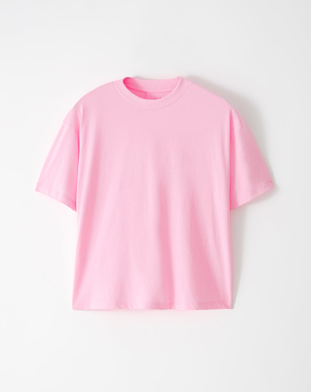 Camiseta relaxed fit manga corta rosada