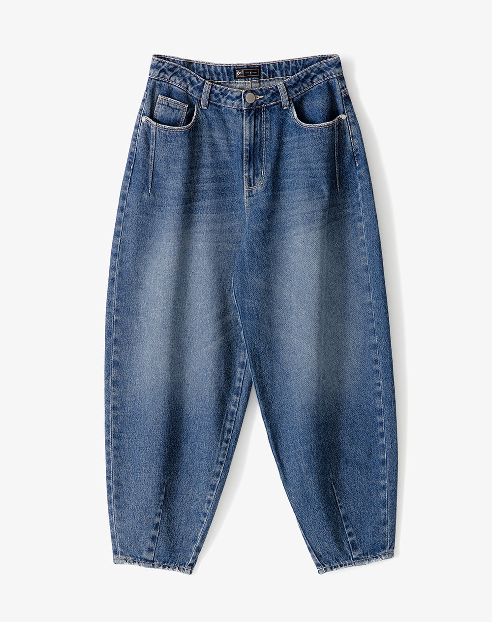 Jean carrot fit tiro medio indigo