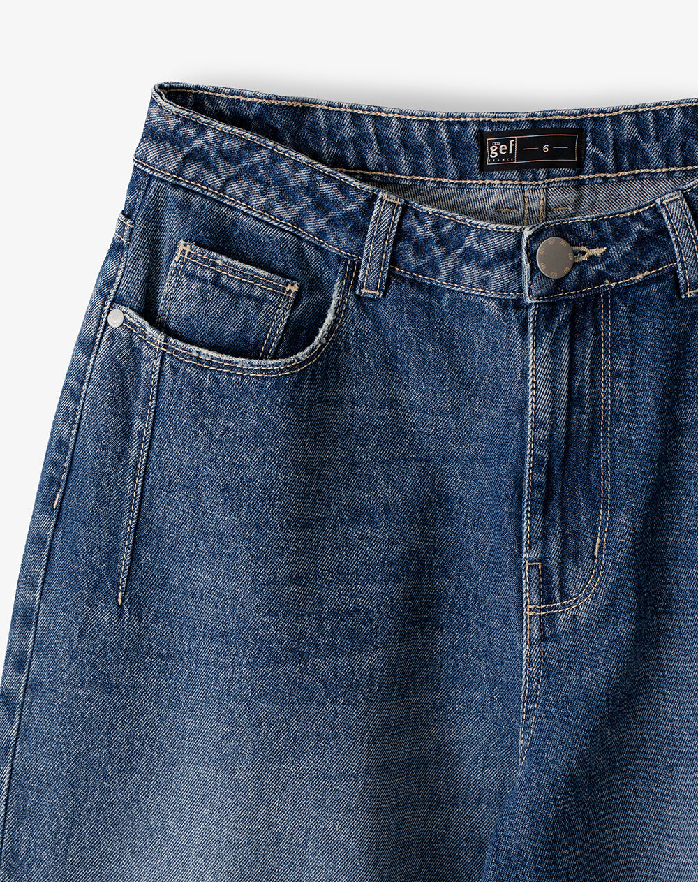 Jean carrot fit tiro medio indigo
