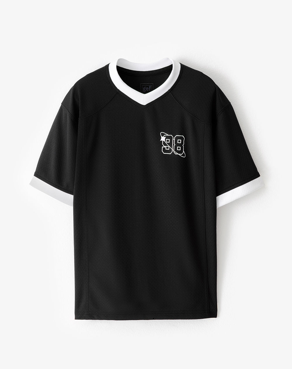 Camiseta oversize negra estampada niño