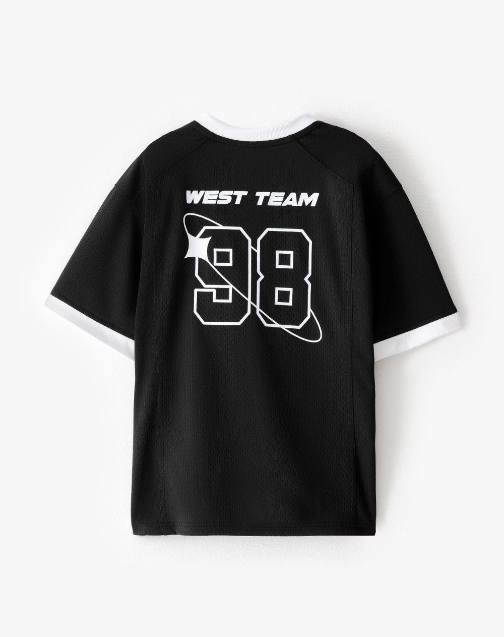 Camiseta oversize negra estampada niño