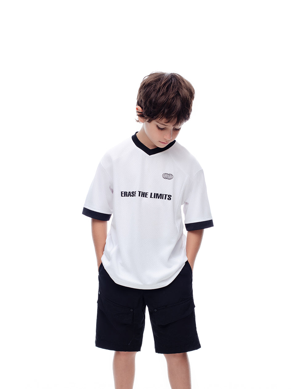 Bermuda regular fit en drill negra