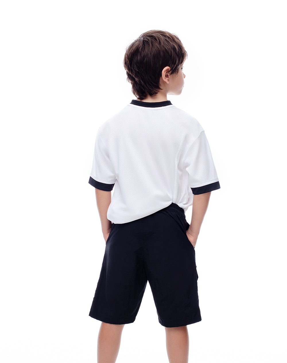Bermuda regular fit en drill negra