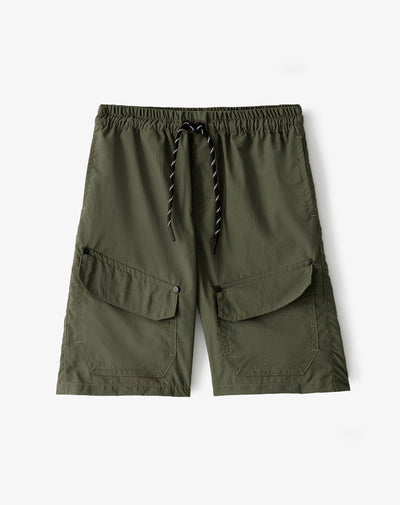 Bermuda regular fit en drill verde