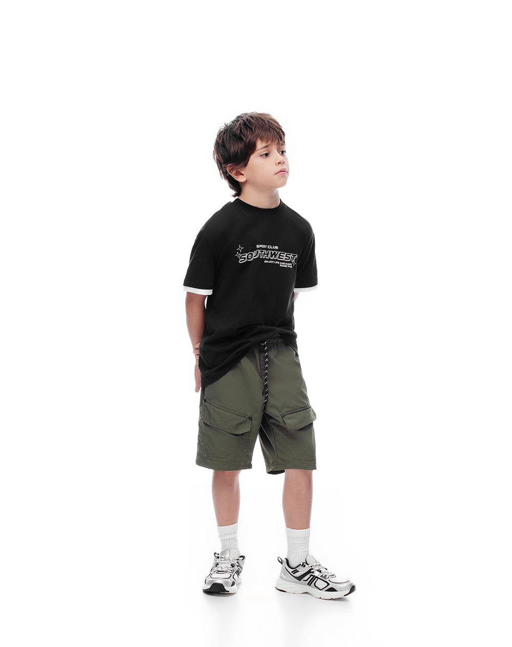Bermuda regular fit en drill verde