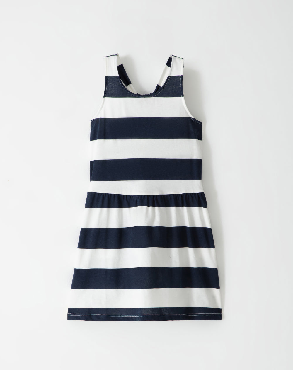 Vestido Lirai corto azul rayas