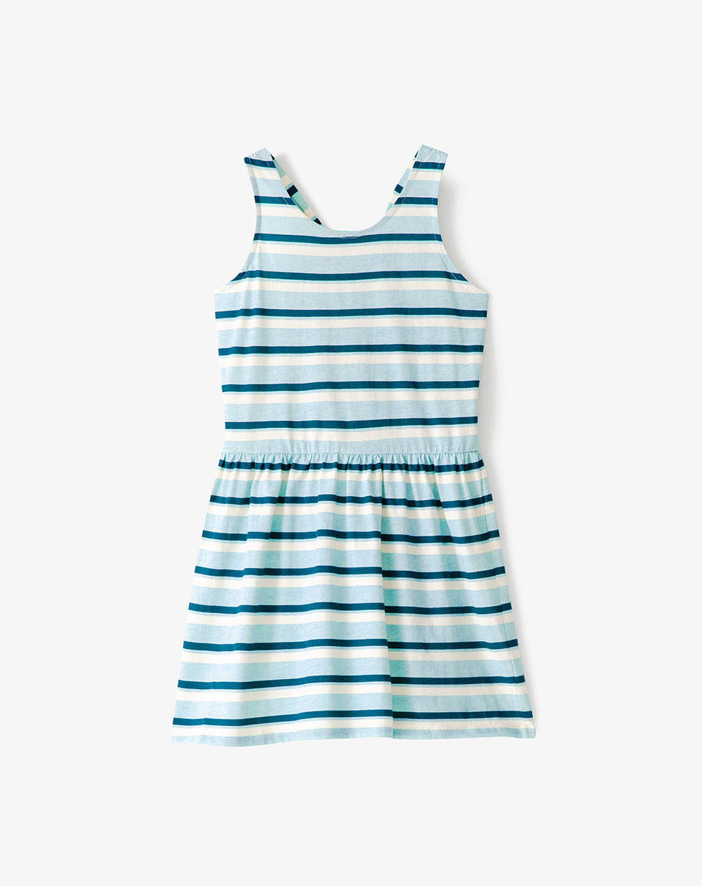 Vestido corto algodón rayas niña