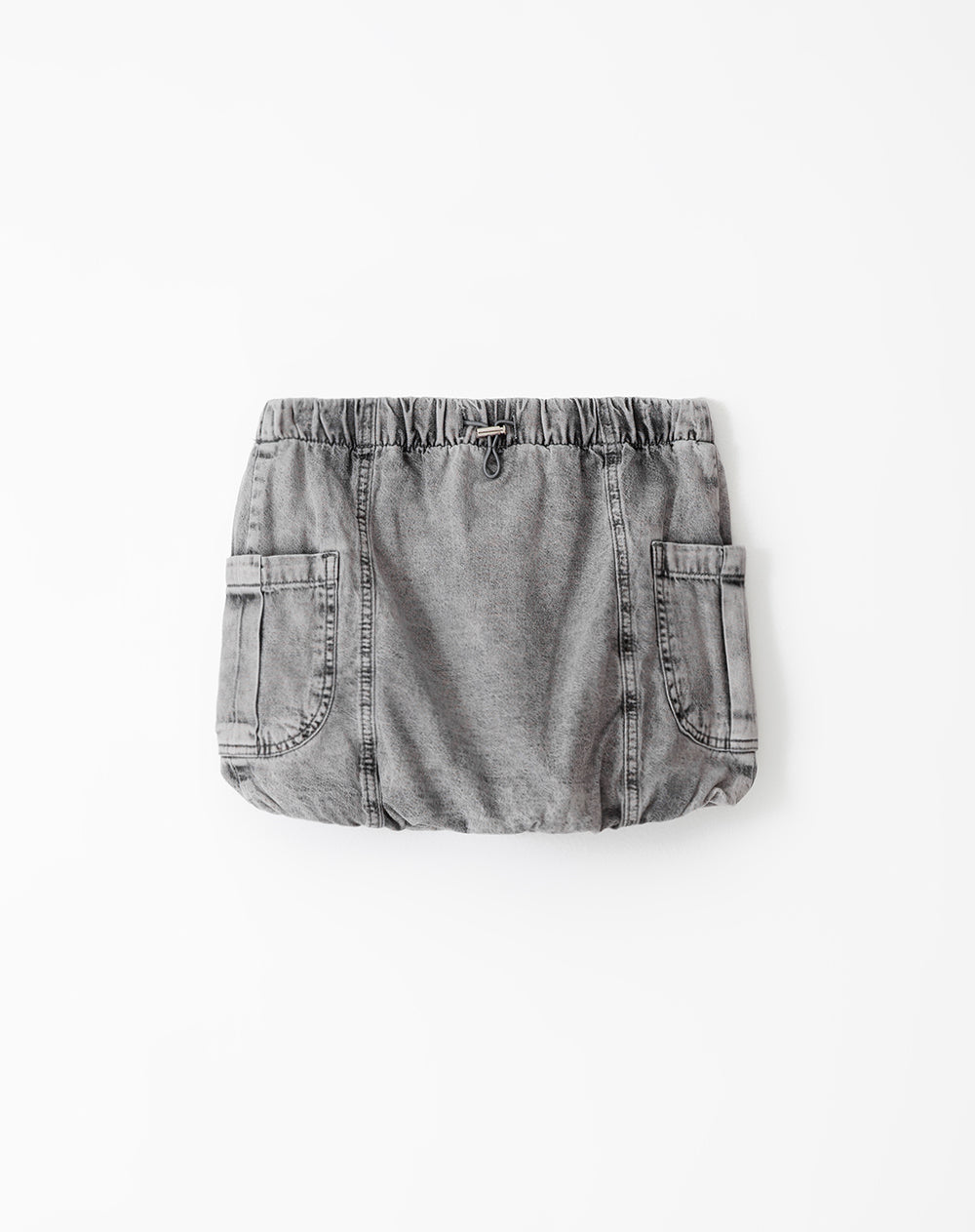 Falda corto tiro medio denim gris