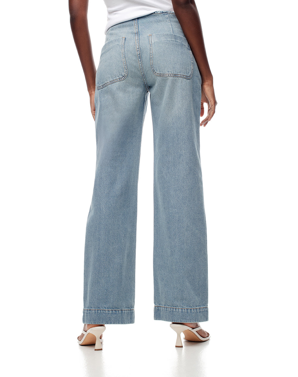 Jean flare fit tiro medio indigo