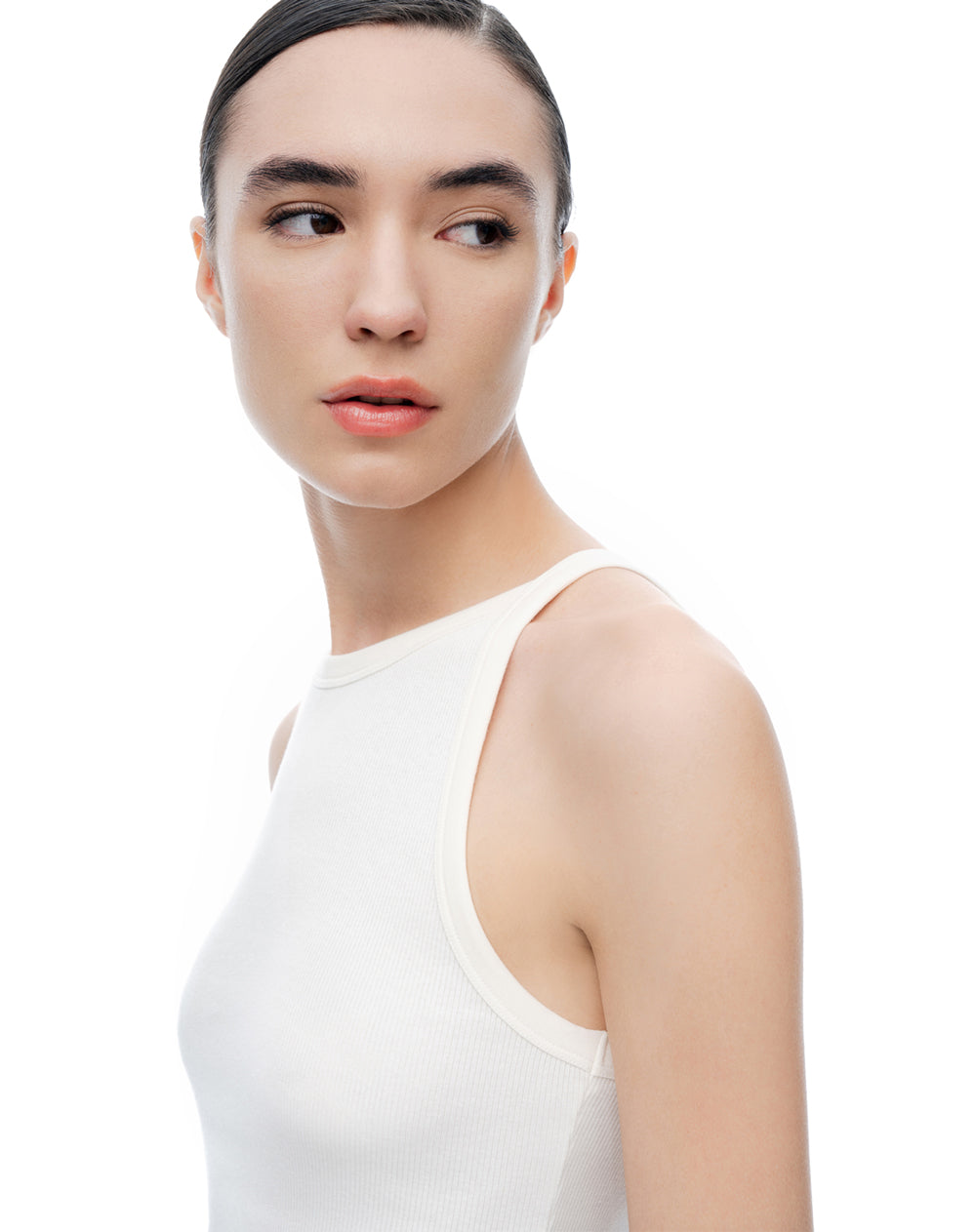 Camiseta esqueleto slim blanca mujer