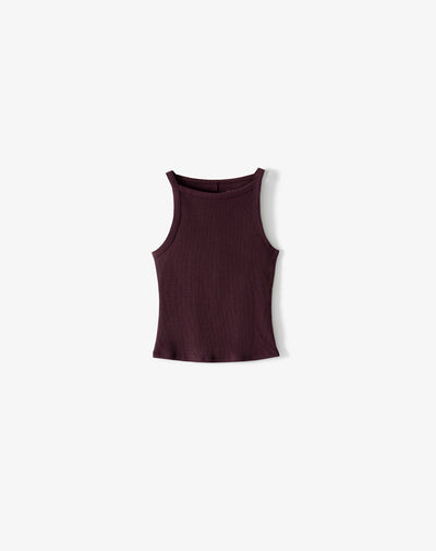 Camiseta ted tiras vino tinto mujer