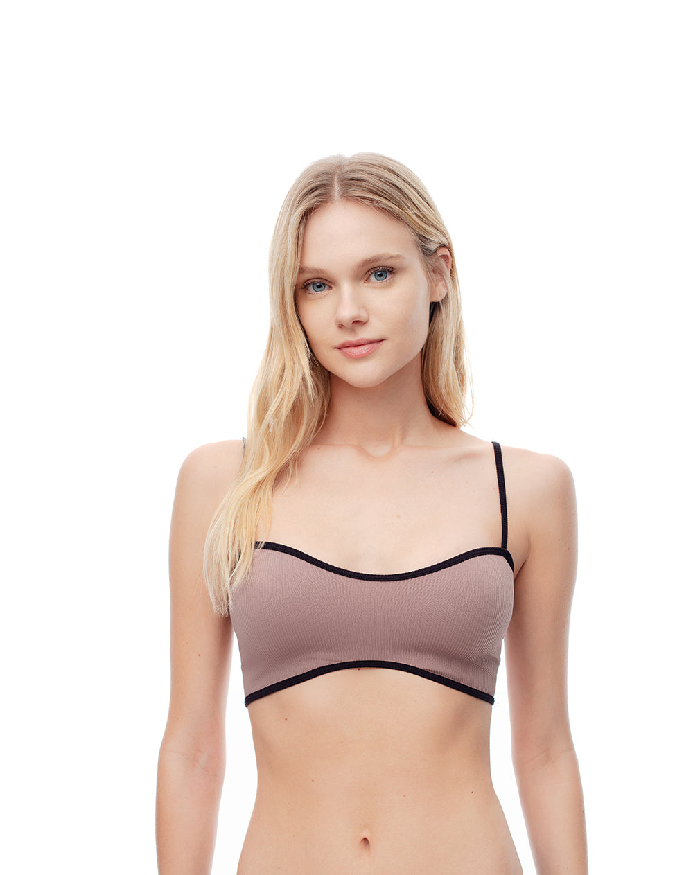 Top soporte medio seamless café
