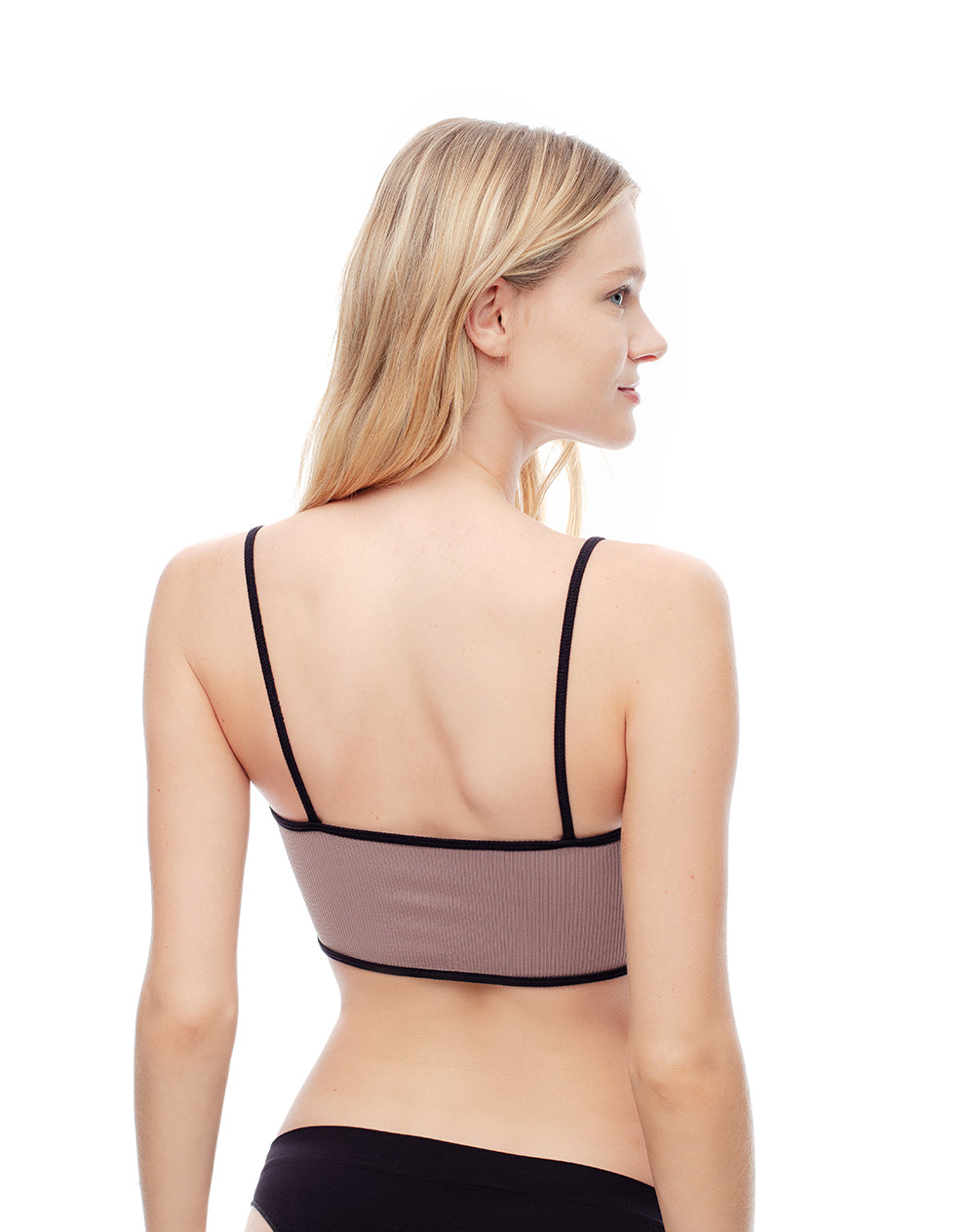 Top soporte medio seamless café