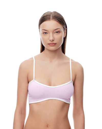 Top soporte medio seamless rosado