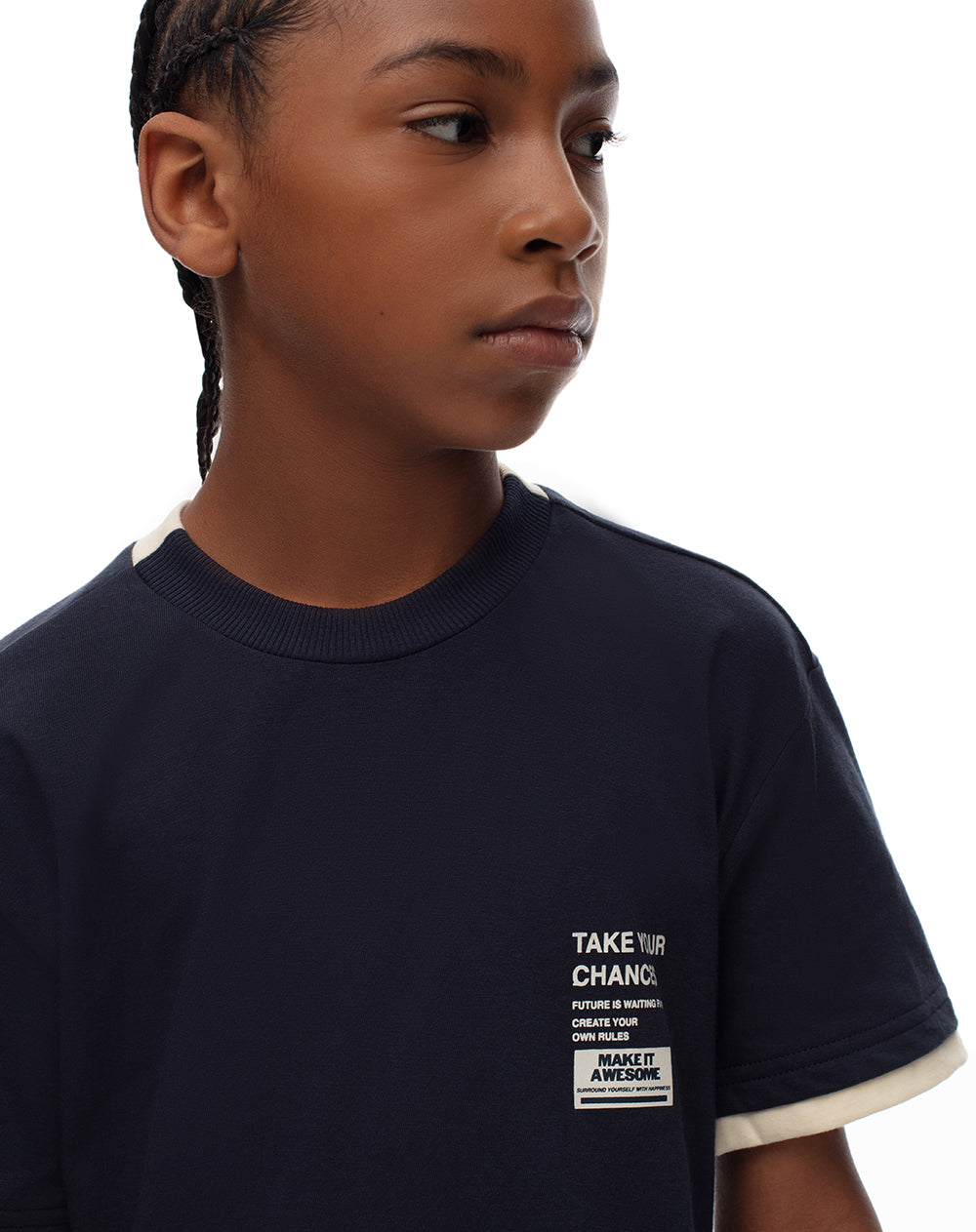 Camiseta fit manga corta azul