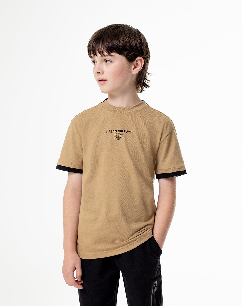 Camiseta Livos fit manga corta habana