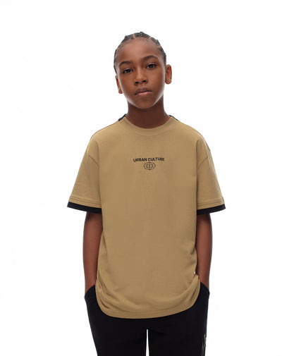 Camiseta Livos fit manga corta habana
