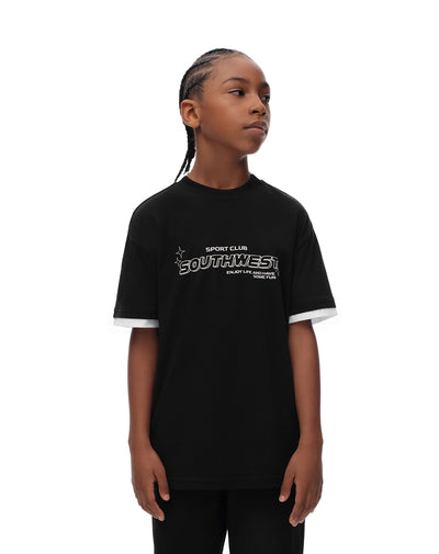 Camiseta fit manga corta negra