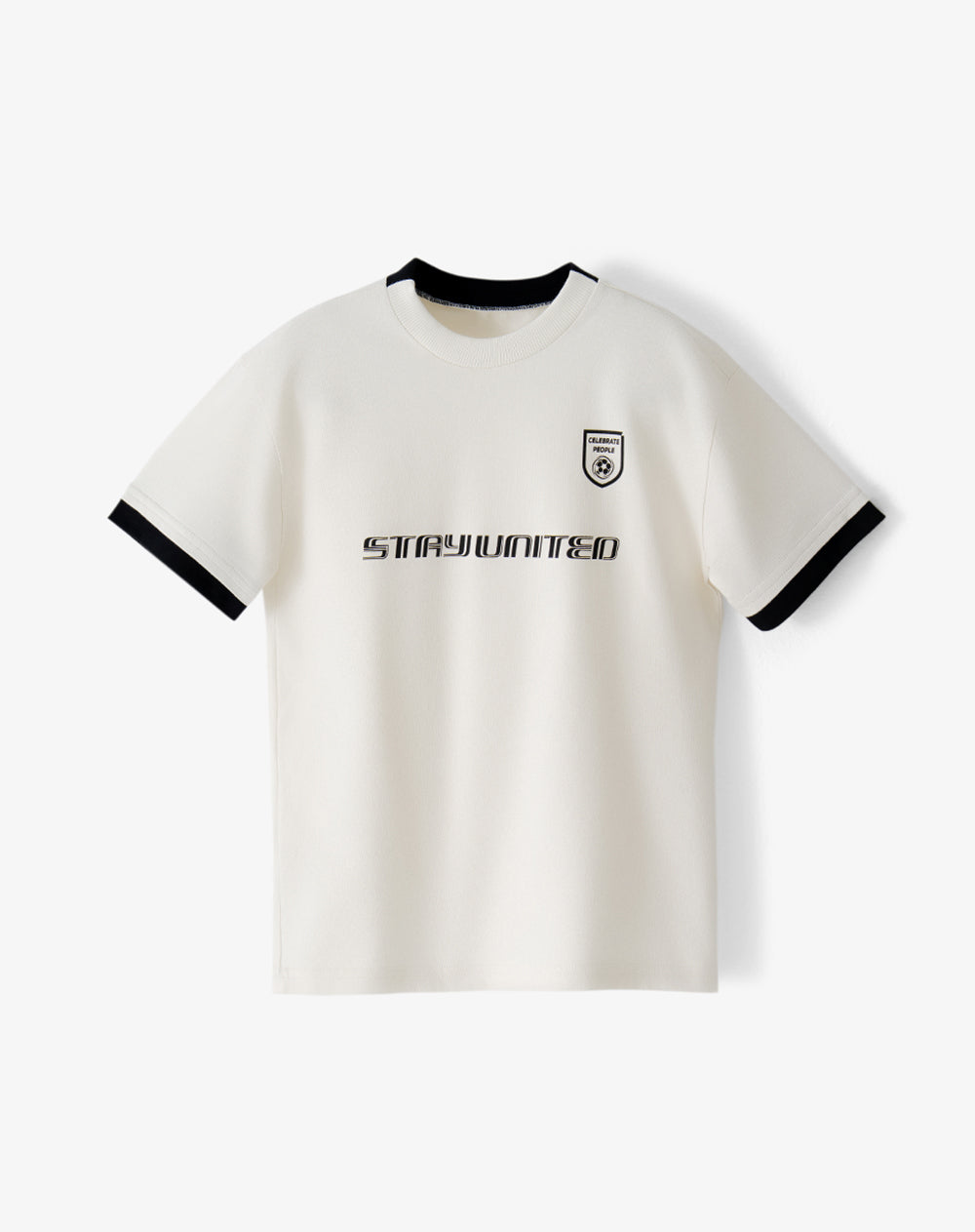 Camiseta regular fit manga corta vainilla