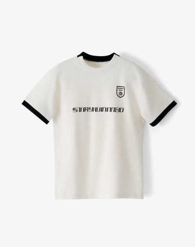 Camiseta regular fit manga corta vainilla