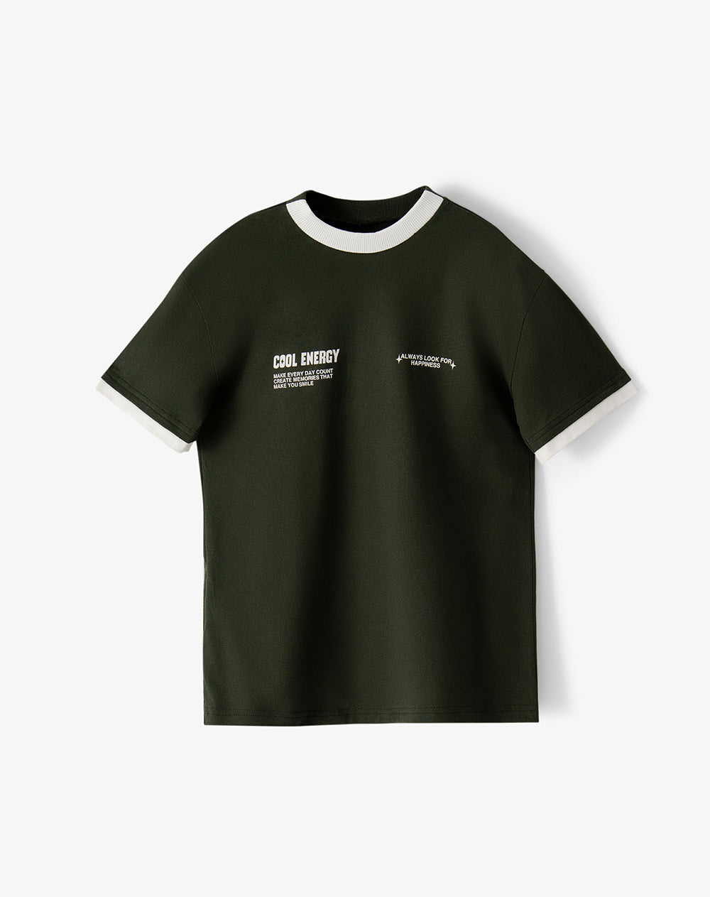 Camiseta regular fit manga corta verde