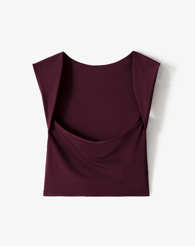 Camiseta slim fit vino tinto