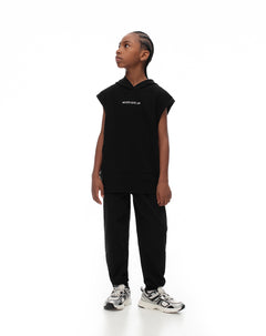 Jogger regular fit tiro medio negro