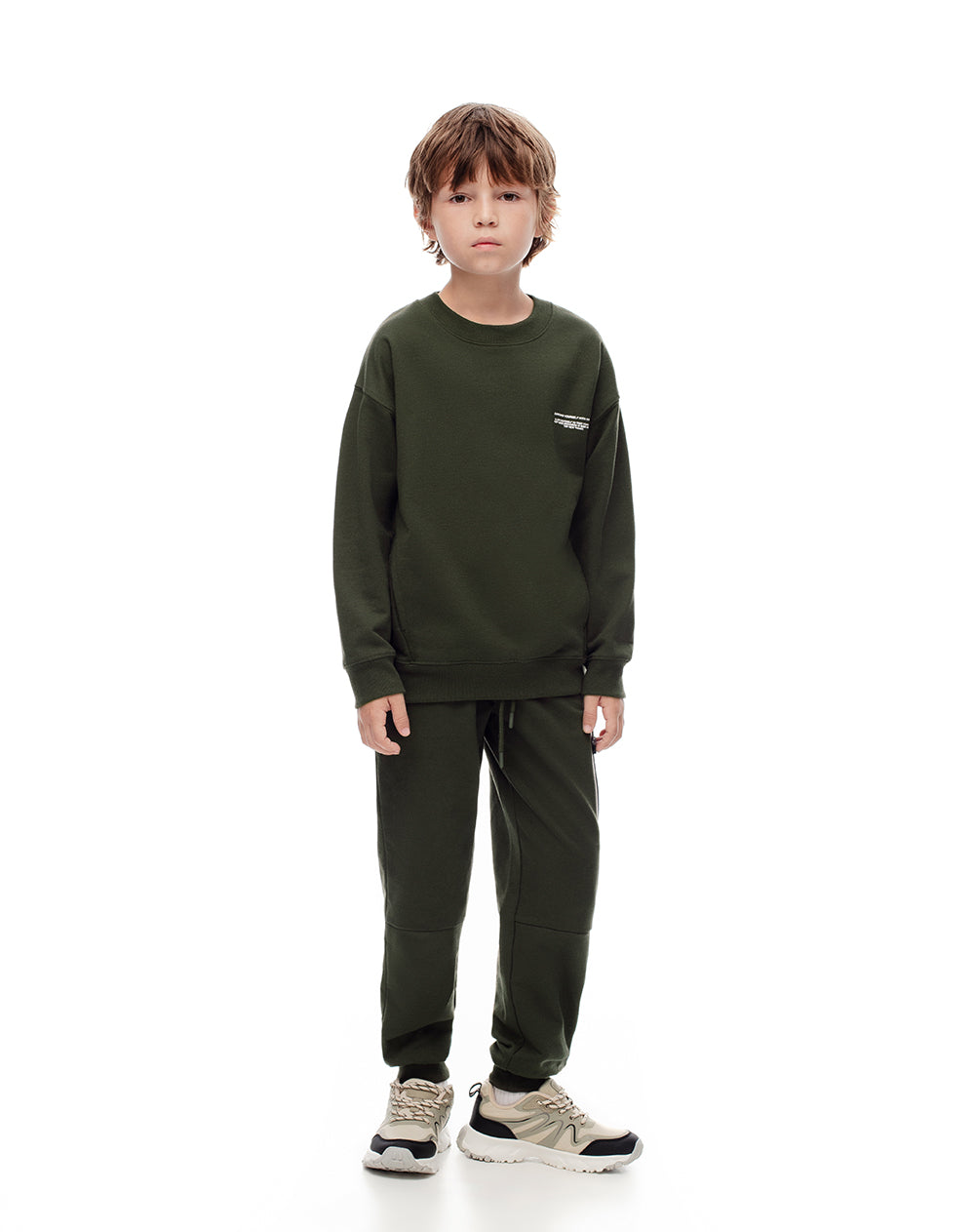 Jogger regular fit tiro medio verde
