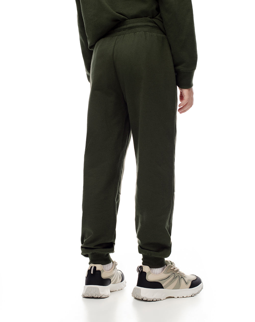 Jogger regular fit tiro medio verde