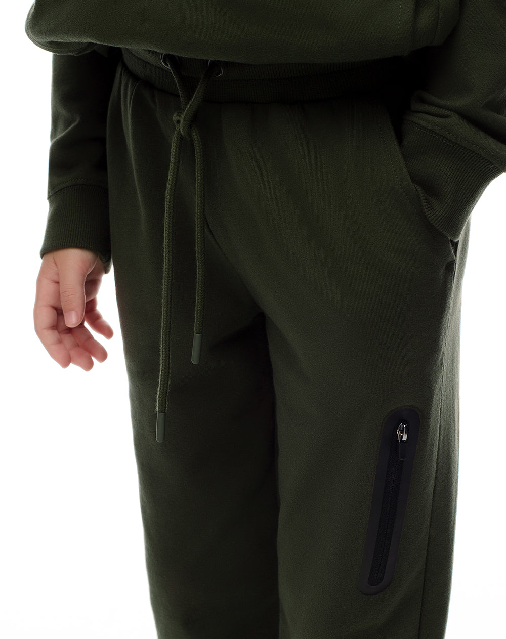 Jogger regular fit tiro medio verde