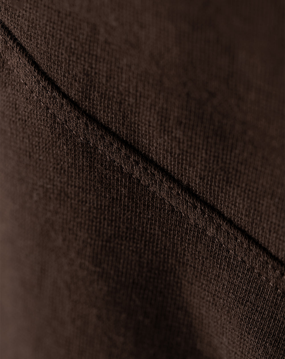 Camiseta slim algodón chocolate mujer