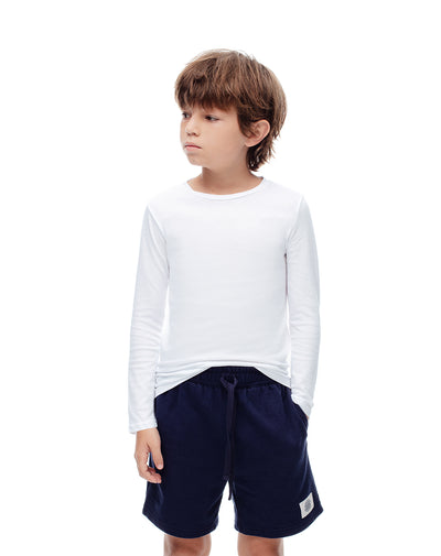 Camibuzo regular algodón blanco niño