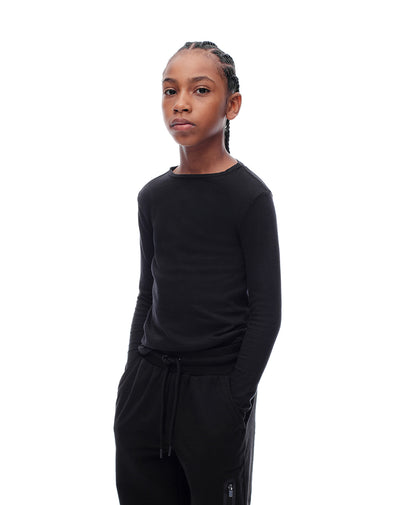 Camibuzo regular algodón negro niño