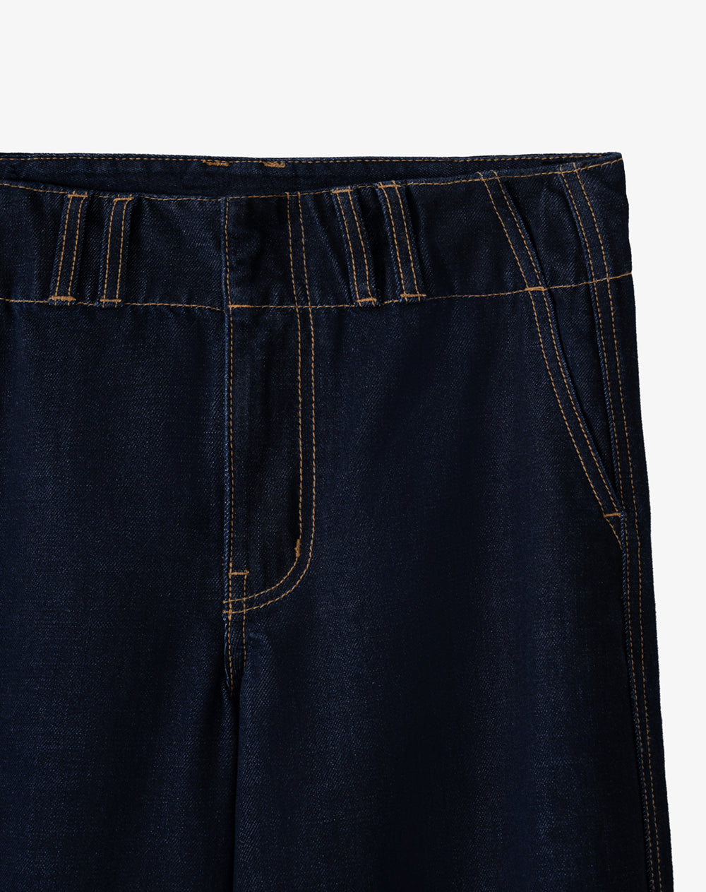 Jean wide leg tiro medio índigo osc mujer