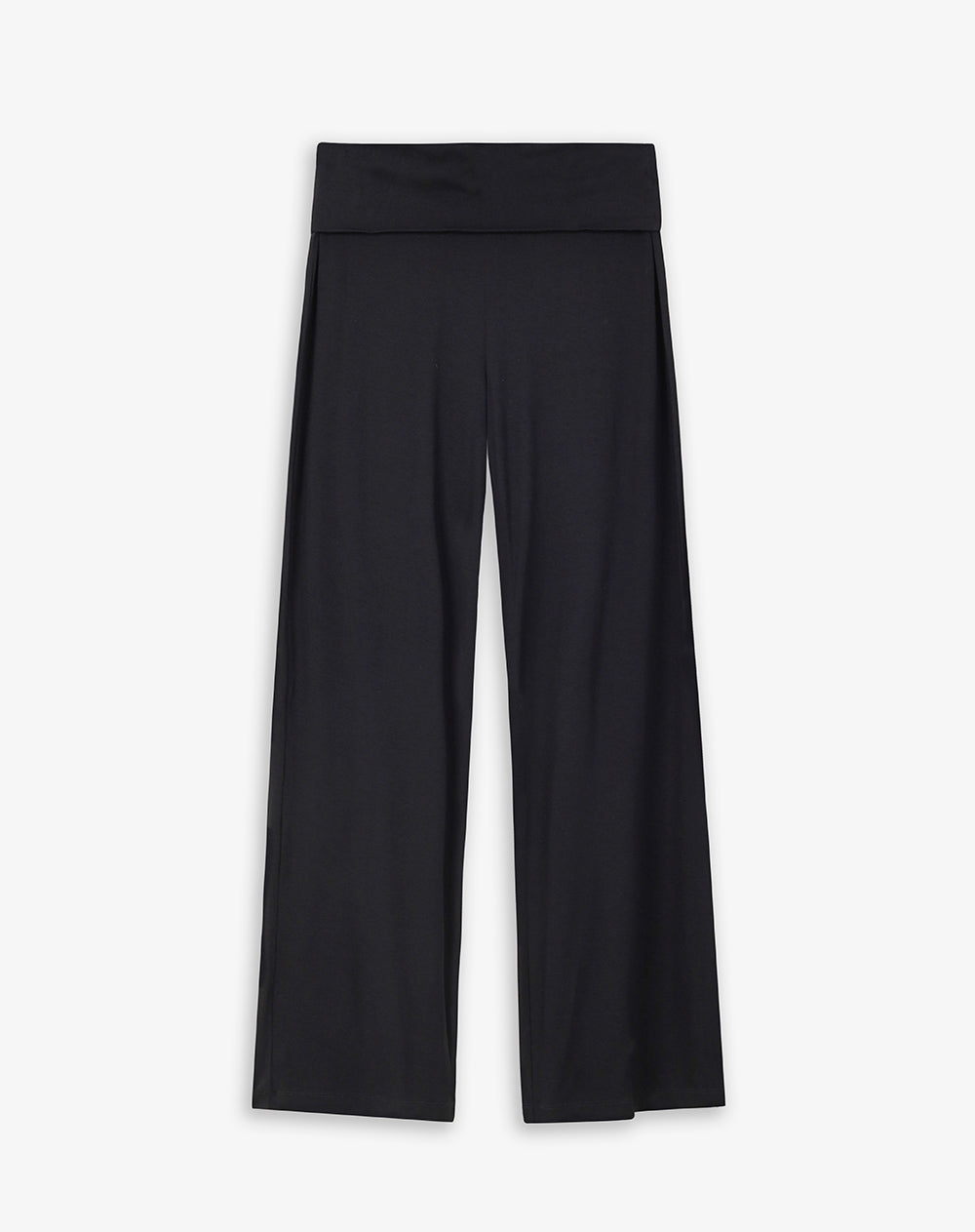 Pantalón relax tiro medio negro mujer