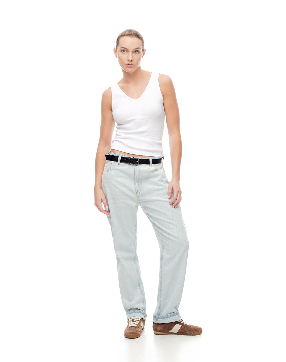 Camiseta fitted fit blanca