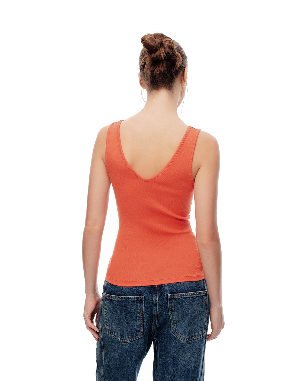 Camiseta fitted fit naranja