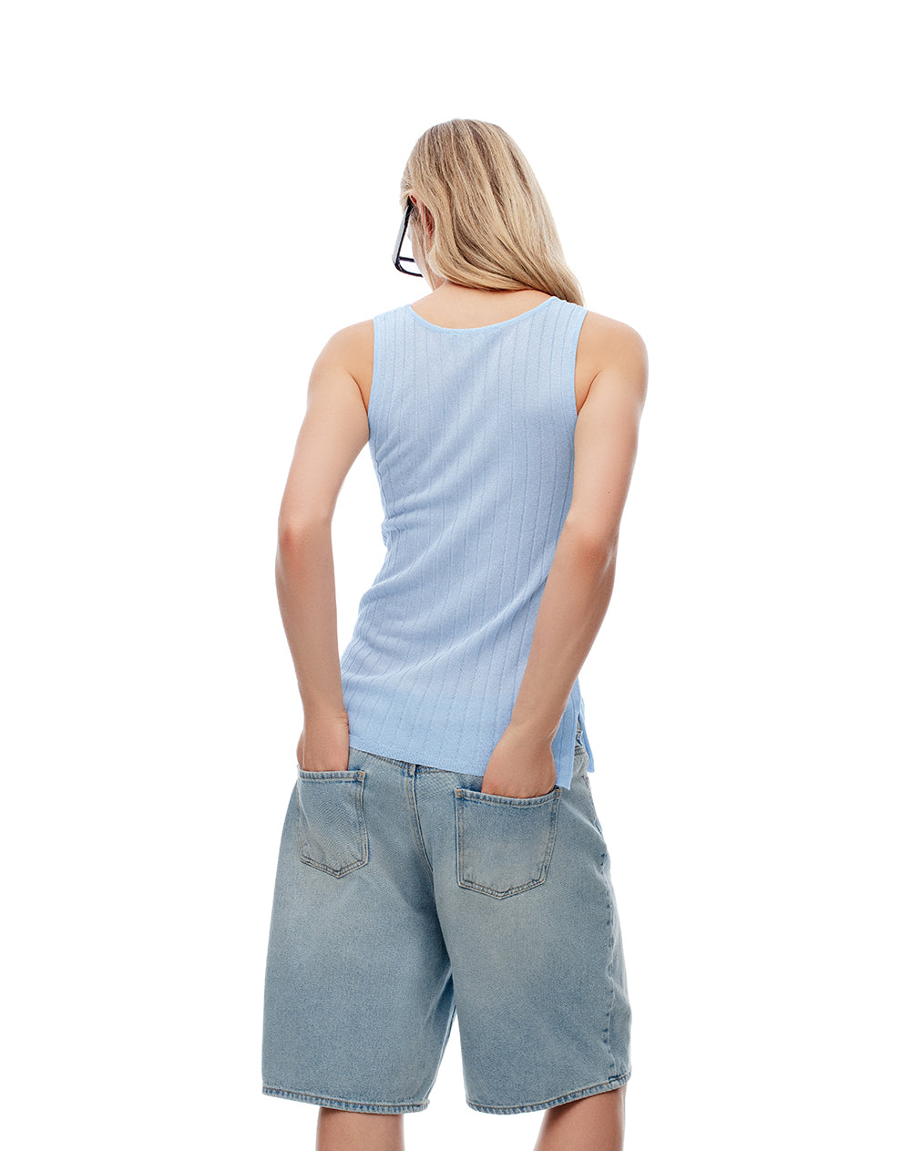 Camisa fitted fit azul